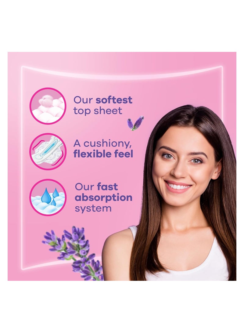 Always Skin Love Pads Lavender Maxi Thick 10 Count