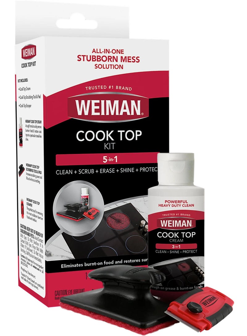 Weiman 5 In 1 Cook Top Cleaning Kit