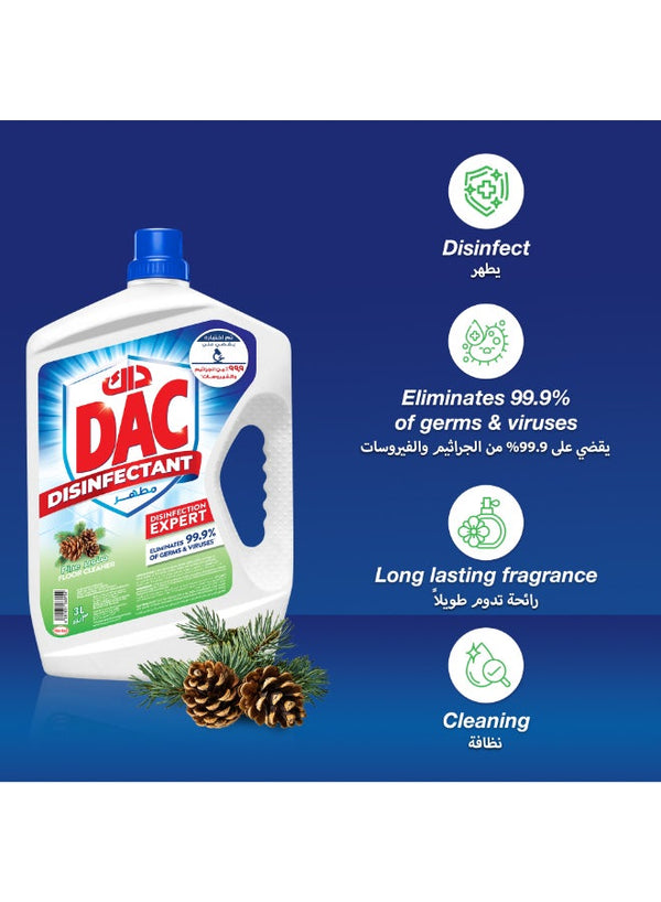 Dac Pine Disinfectant, 3 Liter - Premium Cleaning Solution