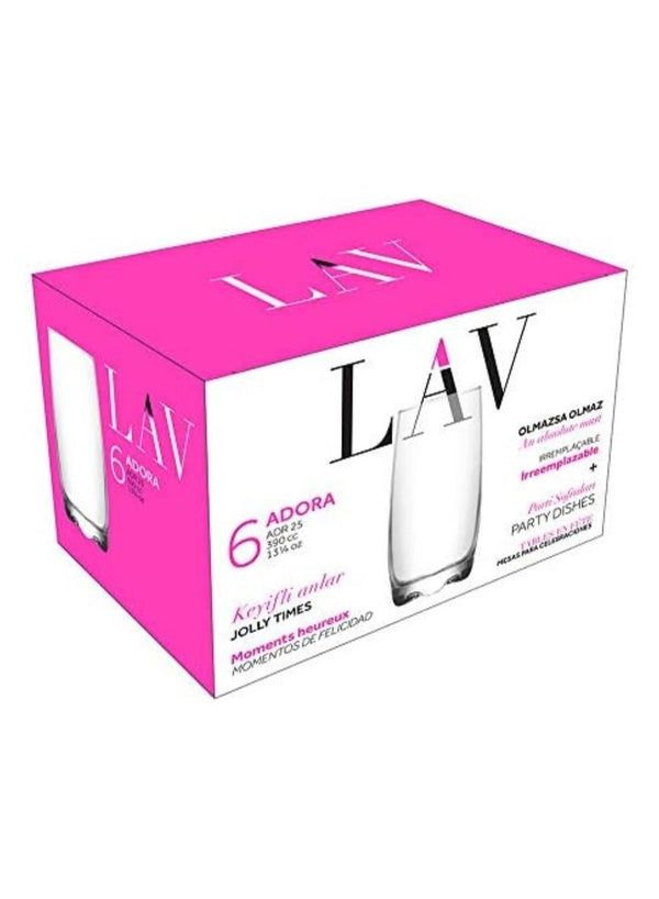 LAV Adora 6 Piece Tumbler Set - Premium Glassware