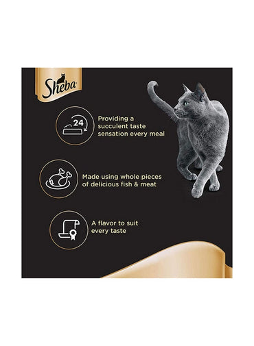 Sheba Tuna And Salmon In Gravy Cat Wet Food 85g Pack of 6