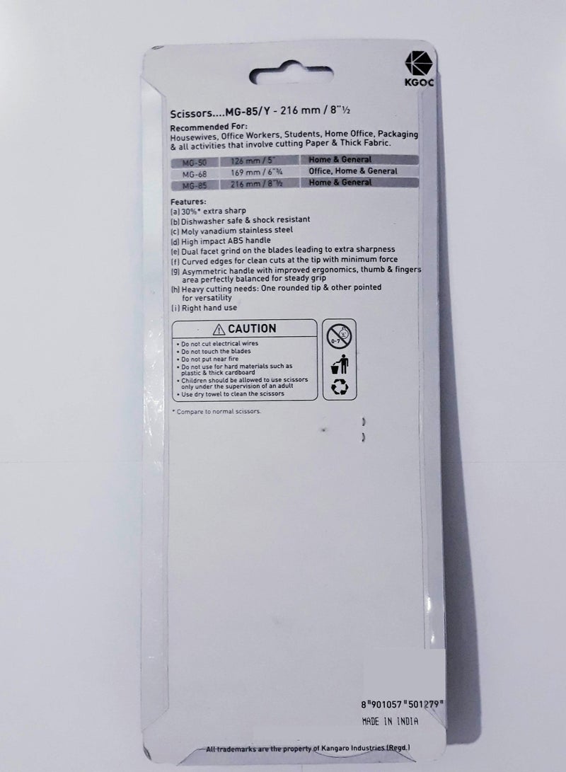 Kangaro Standard Scissor 8.5 Inch