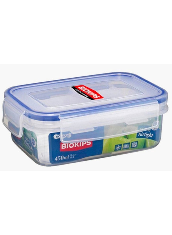 KOMAX Biokips Rectangular Food Container Clear 450 ML