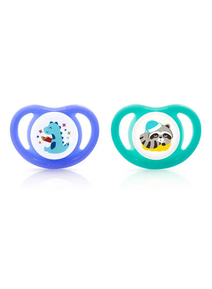 Pigeon Mini Light Dino & Raccoon Pacifiers Set L