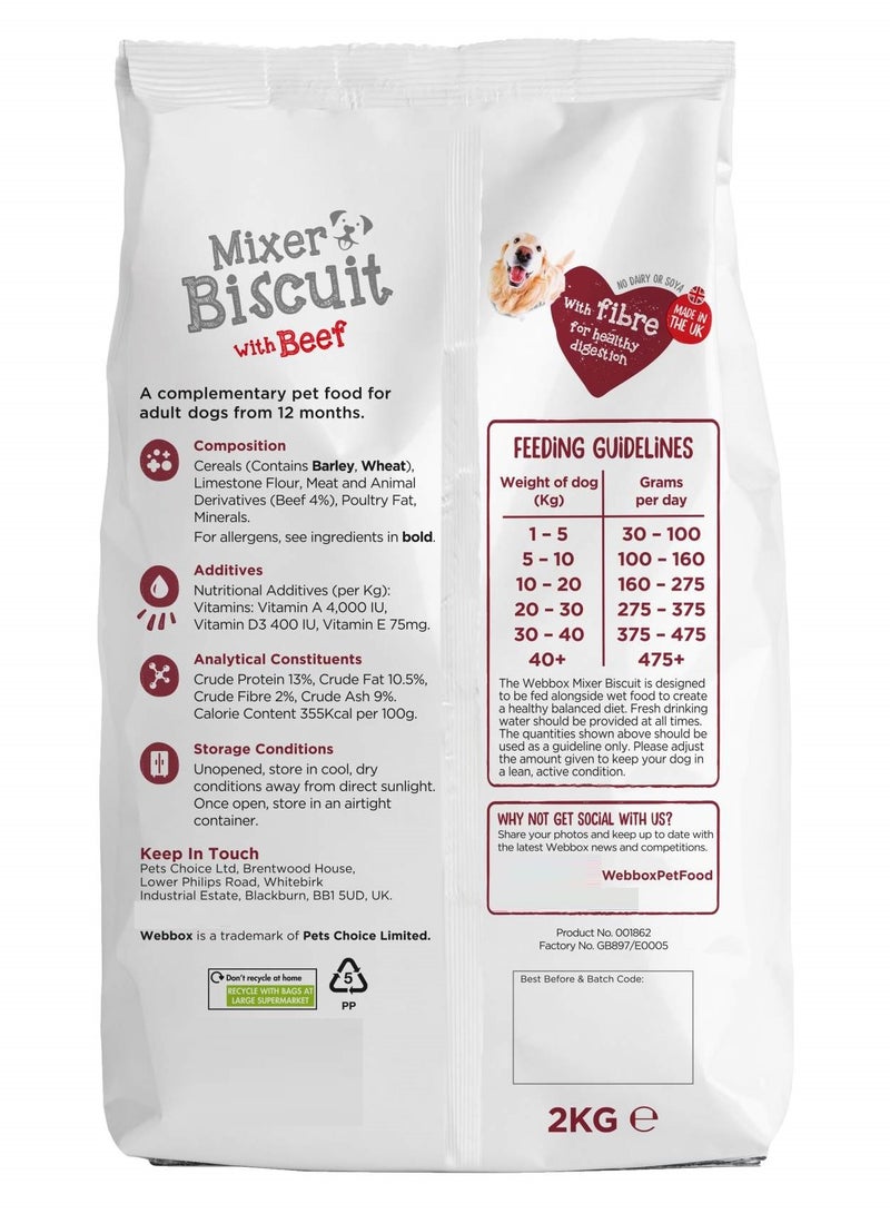 Webbox Dog Mixer Biscuit Beef 2Kg