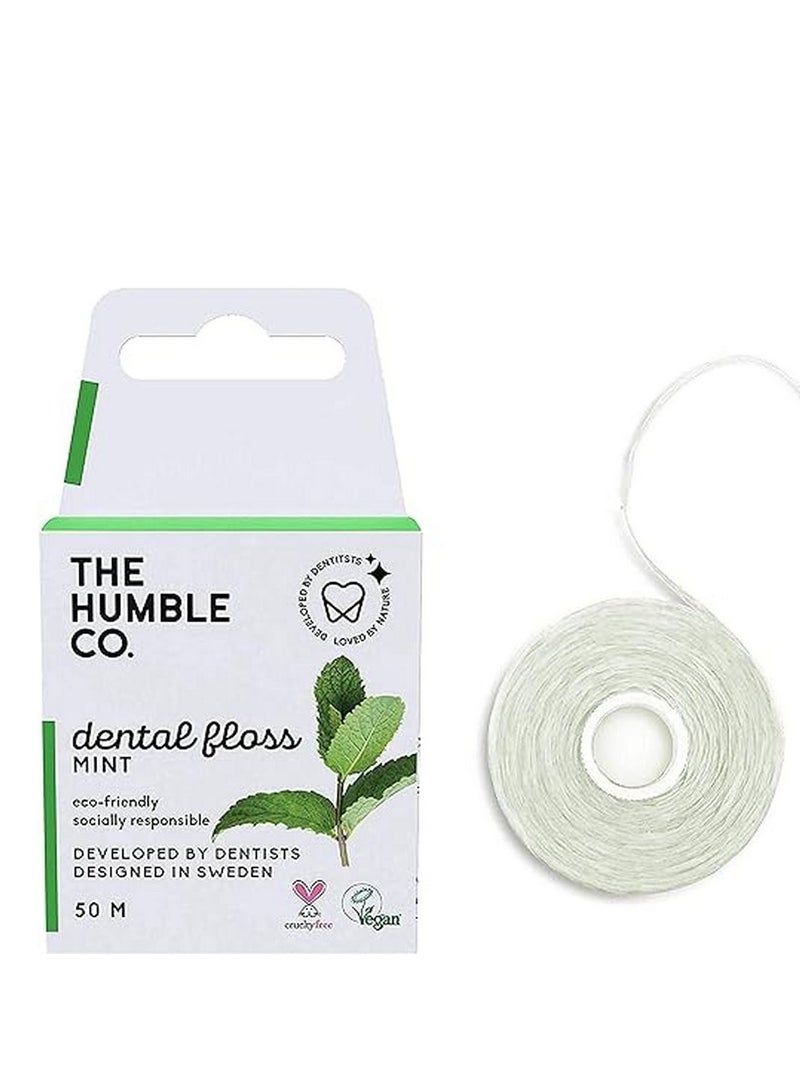 Fresh Mint Dental Floss 50m - The Humble Co.