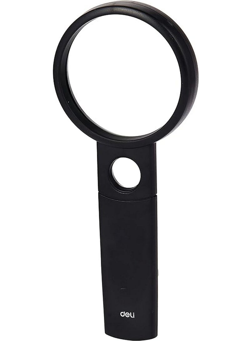Deli Magnifier Glass 70mm Diameter Black