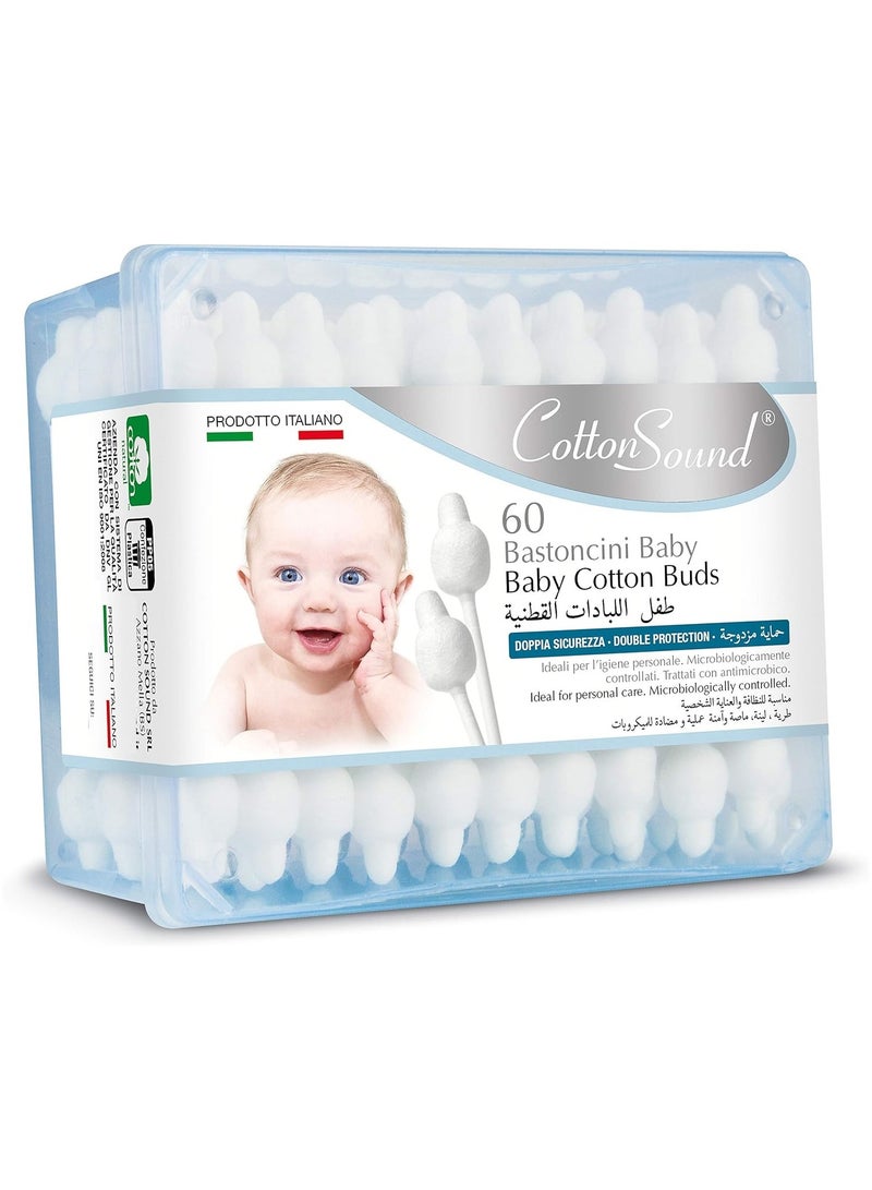 Cotton Sound Baby Swabs White 60 Pcs