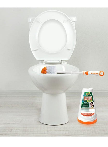 Kress Kleen Deluxe Toilet Brush Set Orange