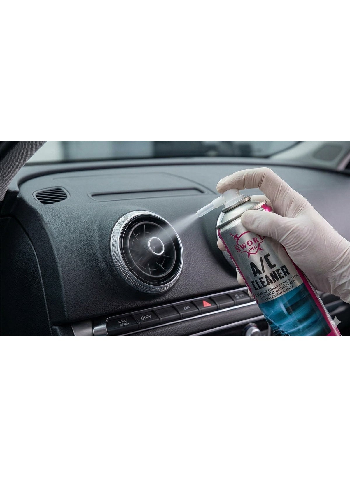 a c cleaner, a c cleaner 500ml, aerosol foam, air conditioning, cleaner 500ml, dirty sock&quot, pro a c, pro a c cleaner, quot dirty, reach deep, root causes, sanitize air, sock&quot smells, sword pro, sword pro a c