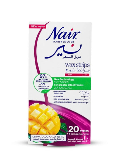 Nair Body Wax Strips With Mango Extracts