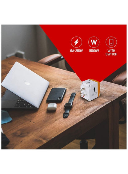 Elexon 3 Way Universal Adaptor - 1500 W