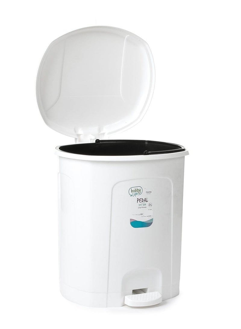 Hobby Life Lotus Pedal Waste Bin White 5.5L