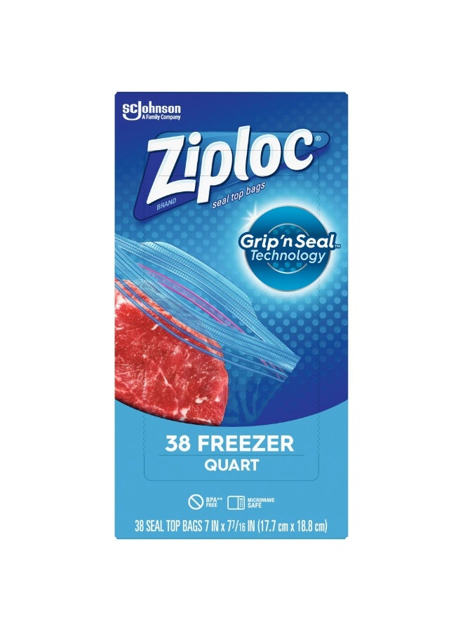 Ziploc Freezer Quart Bags with Grip 'N Seal Technology
