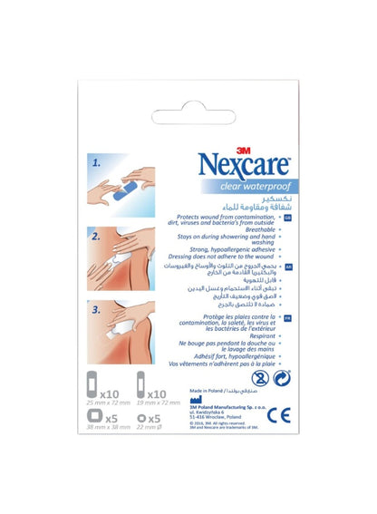aid kit, aid kits, bandages assorted, clear waterproof, clear waterproof bandages, day wear, hypoallergenic, kit key, nexcare clear, nexcare clear waterproof, non stick, pad type, waterproof, waterproof bandages, waterproof bandages assorted