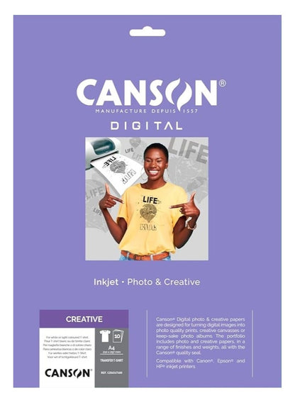 Canson Digital Creative T Shirt Transfer A4 10 Sheets