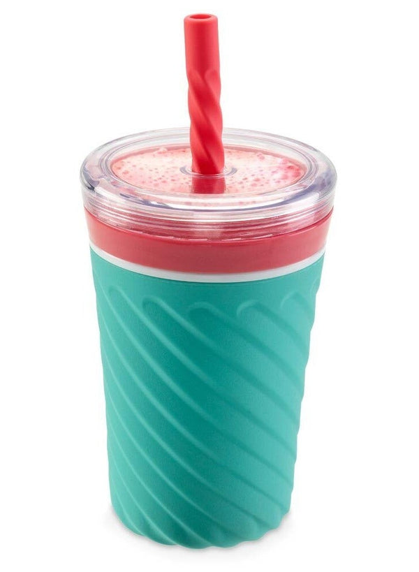 Joie Swirl Milkshake Tumbler & Straw Green 350 ML
