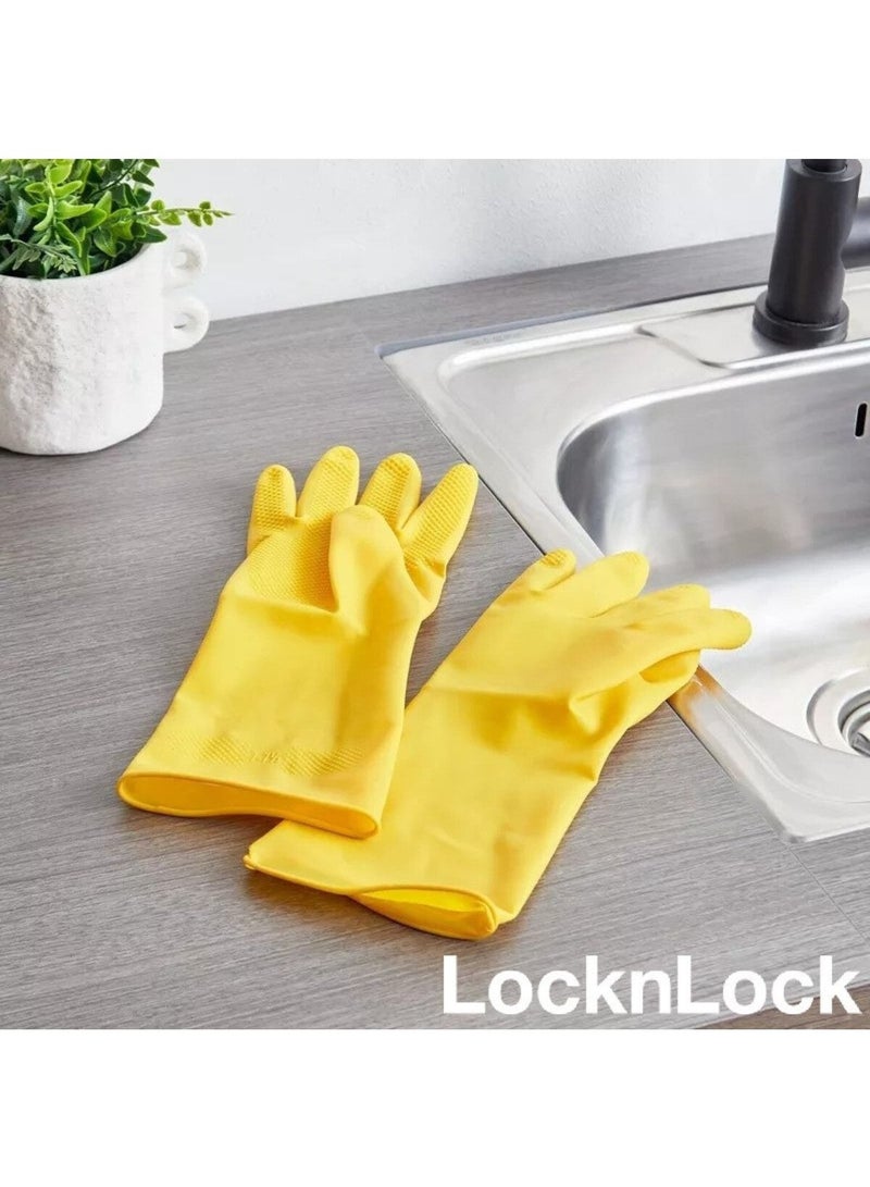 LocknLock Rubber Gloves 31 Cm Small Yellow