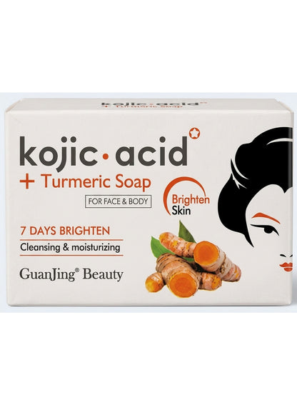 acid, acid turmeric, acid turmeric soap, body, face, guanjing beauty, kojic, kojic acid, kojic acid turmeric, soap, turmeric, turmeric soap