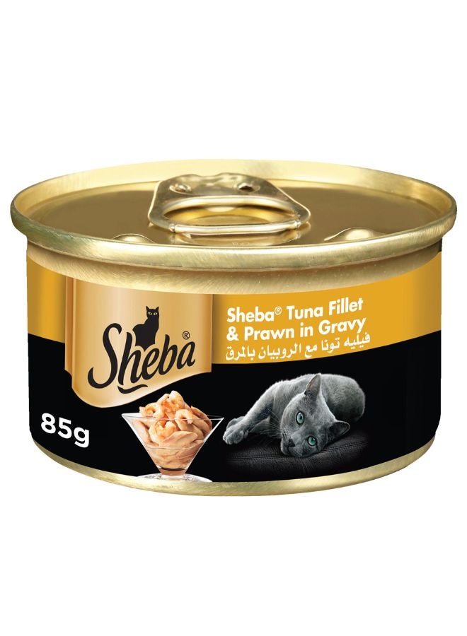 Sheba Tuna Fillets And Prawns In Gravy 85g