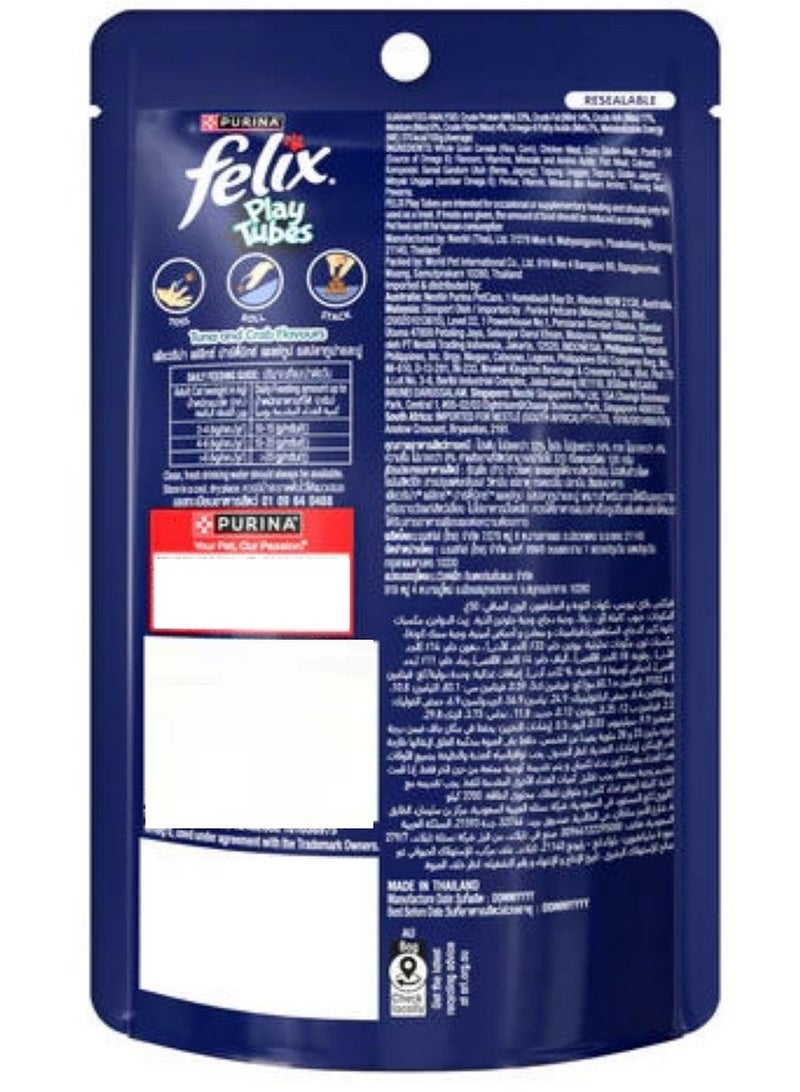 Purina Felix Play Tubes Tuna & Crab Cat Treats