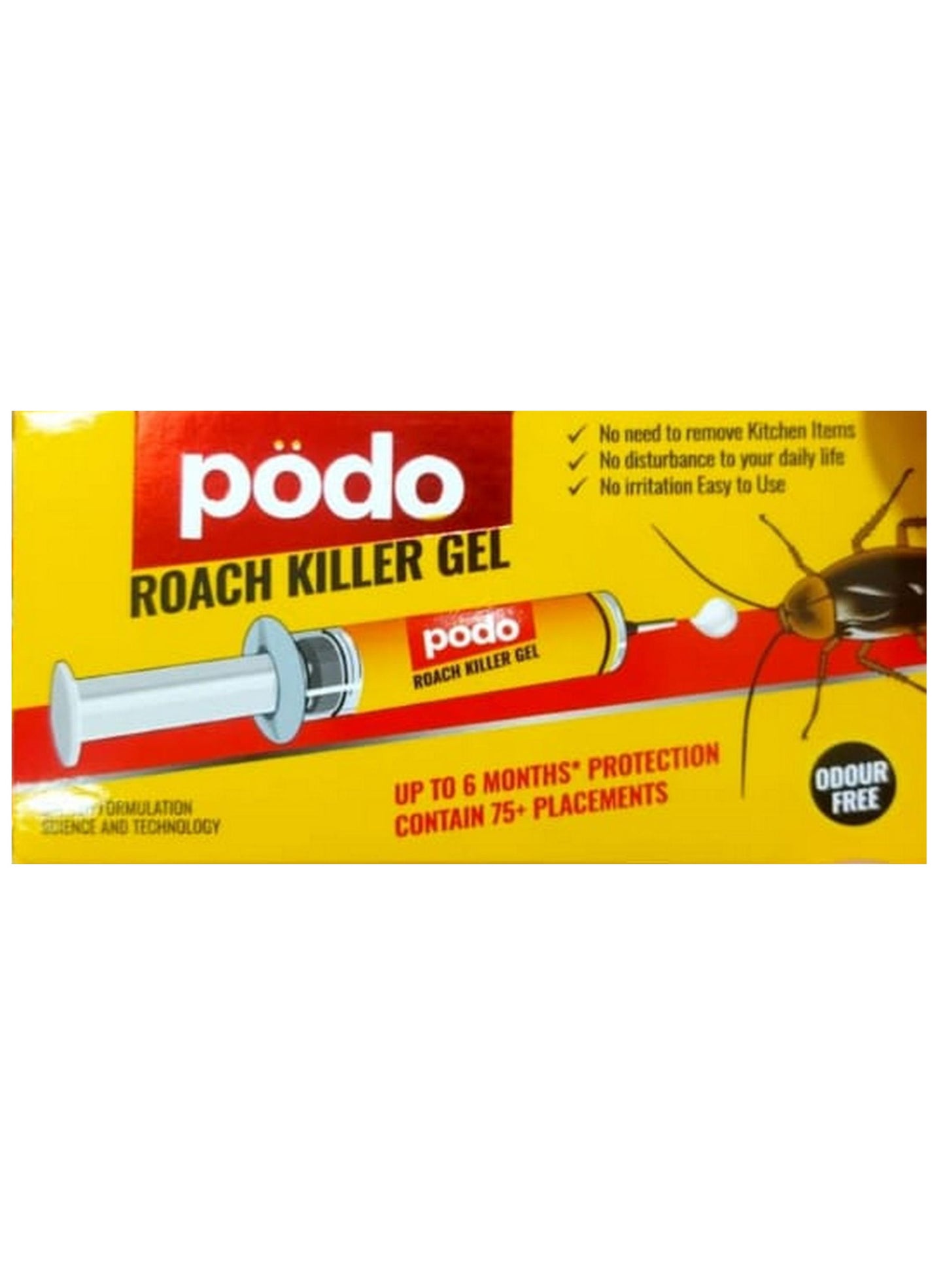 free, gel, gel odour, gel odour free, killer, killer gel, killer gel odour, odour, odour free, podo, roach, roach killer, roach killer gel