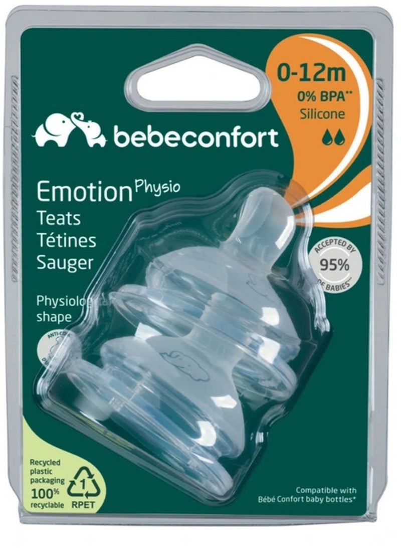 Bebe Confort Emotion Silicone Teats 0-12 Months