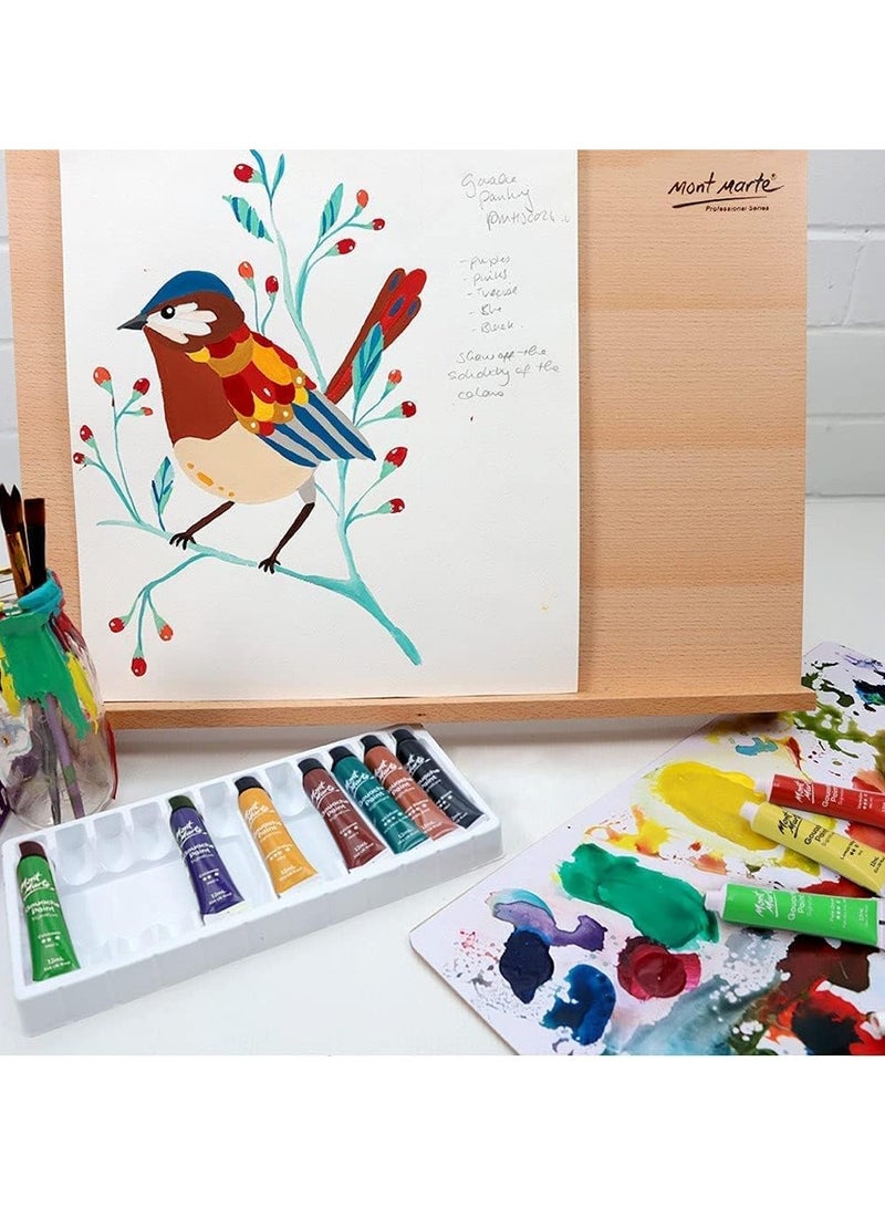 Mont Marte Gouache Paints Set - 12 Pcs
