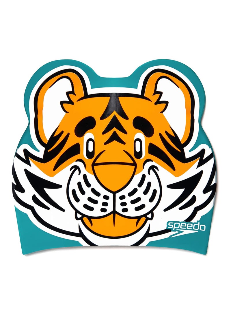 Speedo Printed Character Silicone Swimming Cap Junior