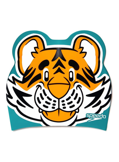 Speedo Printed Character Silicone Swimming Cap Junior
