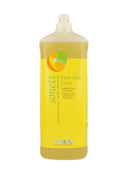 SONETT Citrus Hand Soap 1 Liter - Eco-Friendly Clean