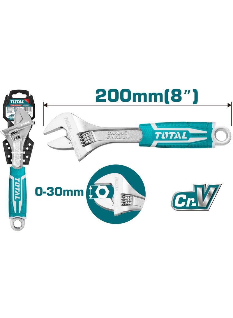 TOTAL Adjustable Wrench 8 Inch - Premium Hand Tool