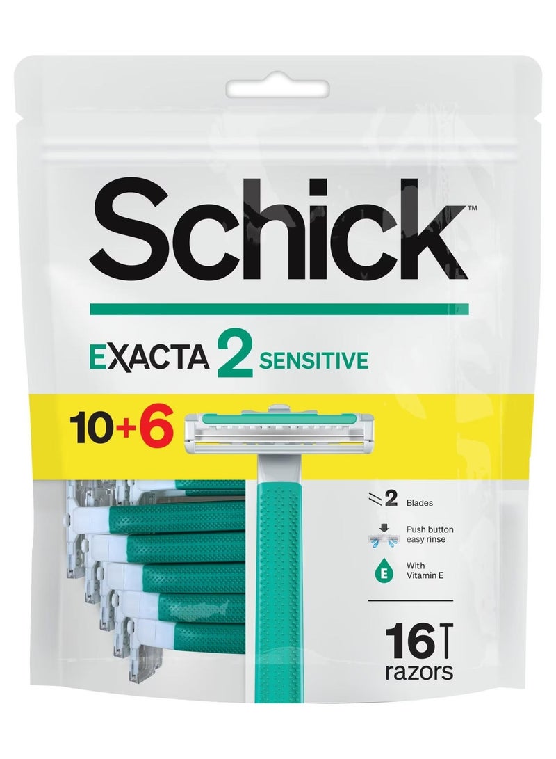 Schick Exacta 2 Sensitive Razors - 16 Pack