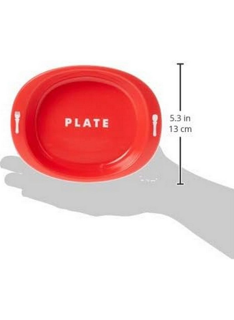 Pigeon Do-It-Myself Plate Red for Toddlers