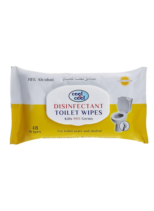 Cool & Cool Disinfectant Toilet Wipes 48 Sheets