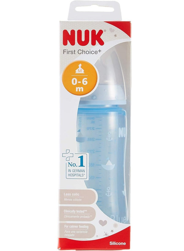 NUK First Choice+ Baby Bottle Blue Sail Boat 300 ML