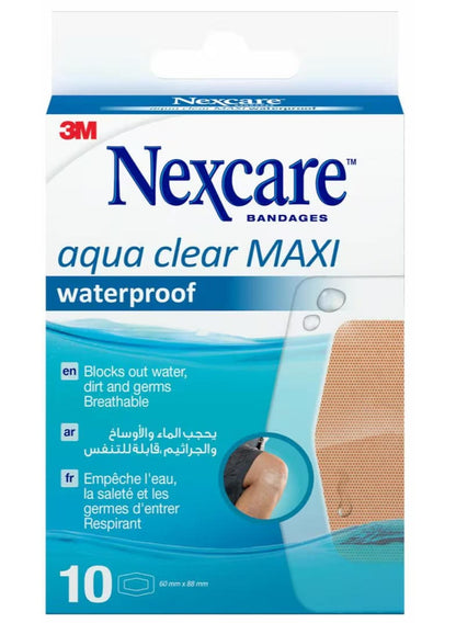 aid kit, aid kits, aqua clear, aqua clear maxi, clear maxi, clear maxi waterproof, hand wash, maxi waterproof, maxi waterproof bandages, may lead, nexcare aqua, nexcare aqua clear, non stick, waterproof, waterproof bandages