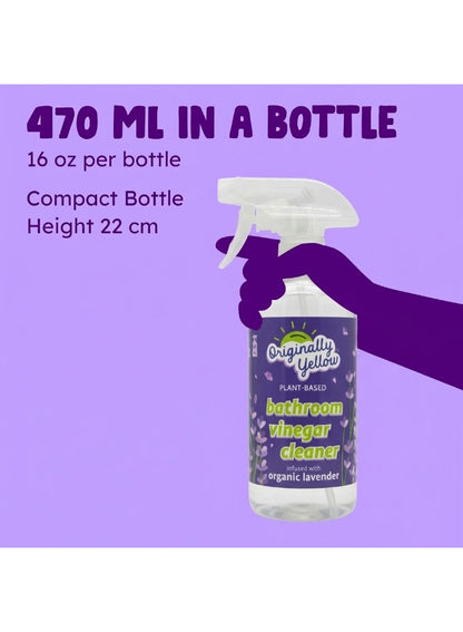 based bathroom, based bathroom vinegar, bathroom cleaner, bathroom vinegar, bathroom vinegar cleaner, cleaner infused, cool dry, organic lavender, originally yellow, plant based, plant based bathroom, soap scum, stainless steel, vinegar cleaner, vinegar c