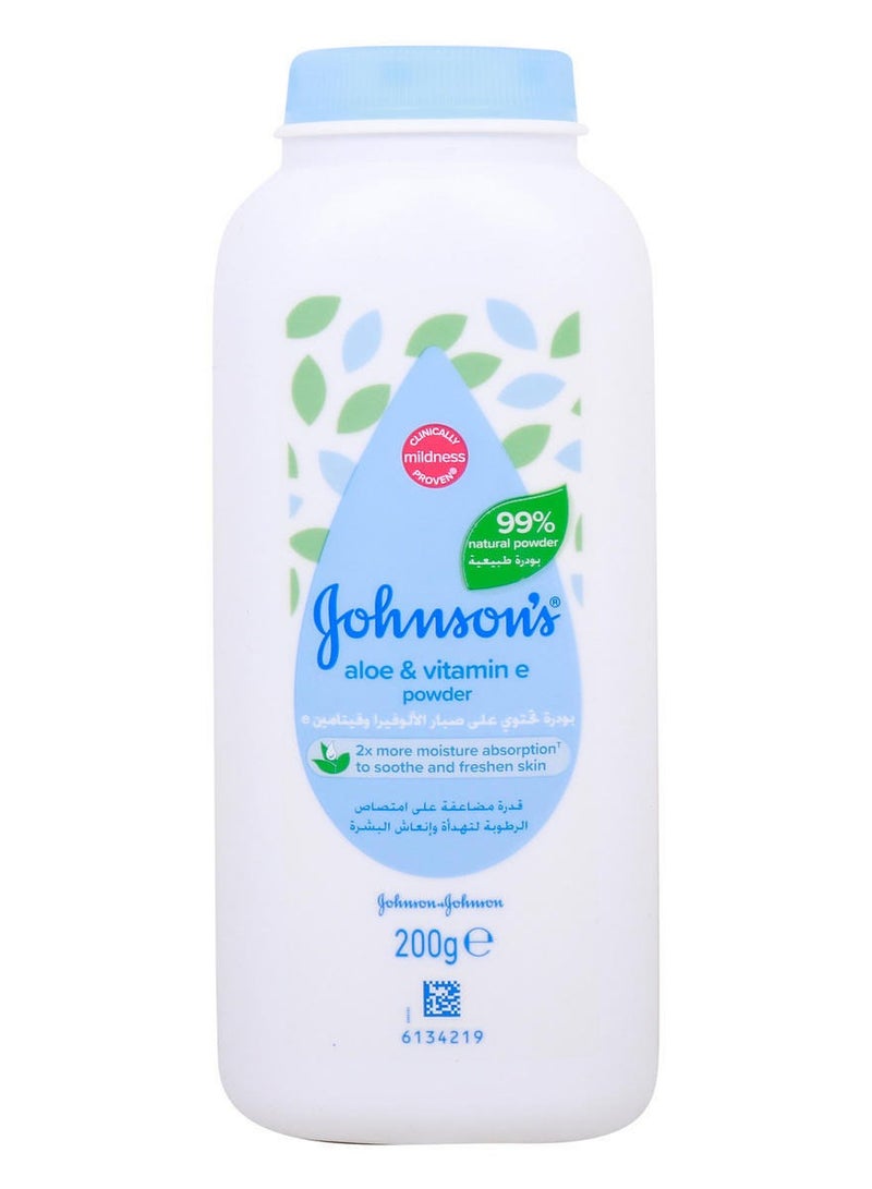 Johnson'S Baby Aloe & Vitamin E Powder 200G
