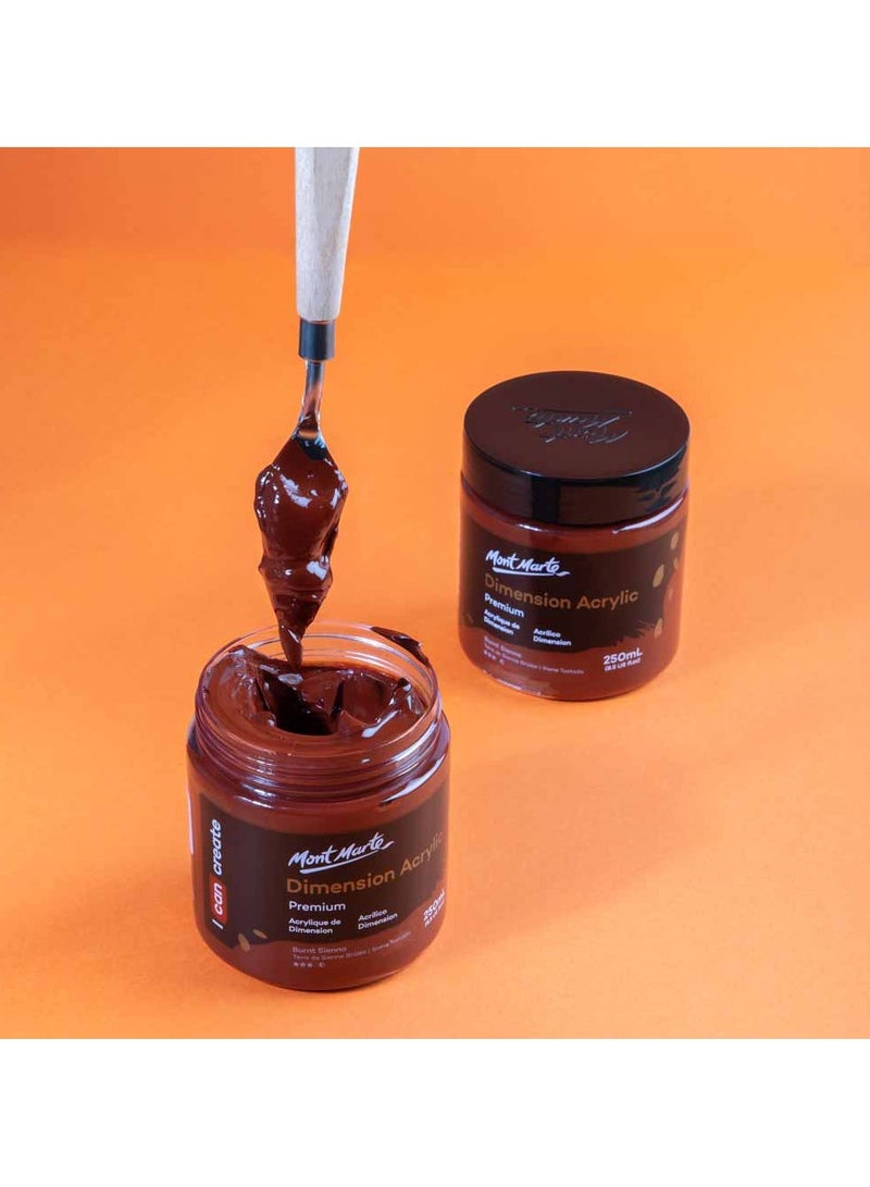 Mont Marte Burnt Sienna Acrylic Paint 250ml