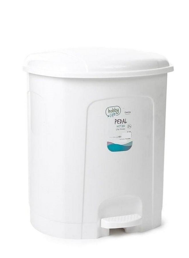 Hobby Life Lotus Pedal Waste Bin White 5.5L
