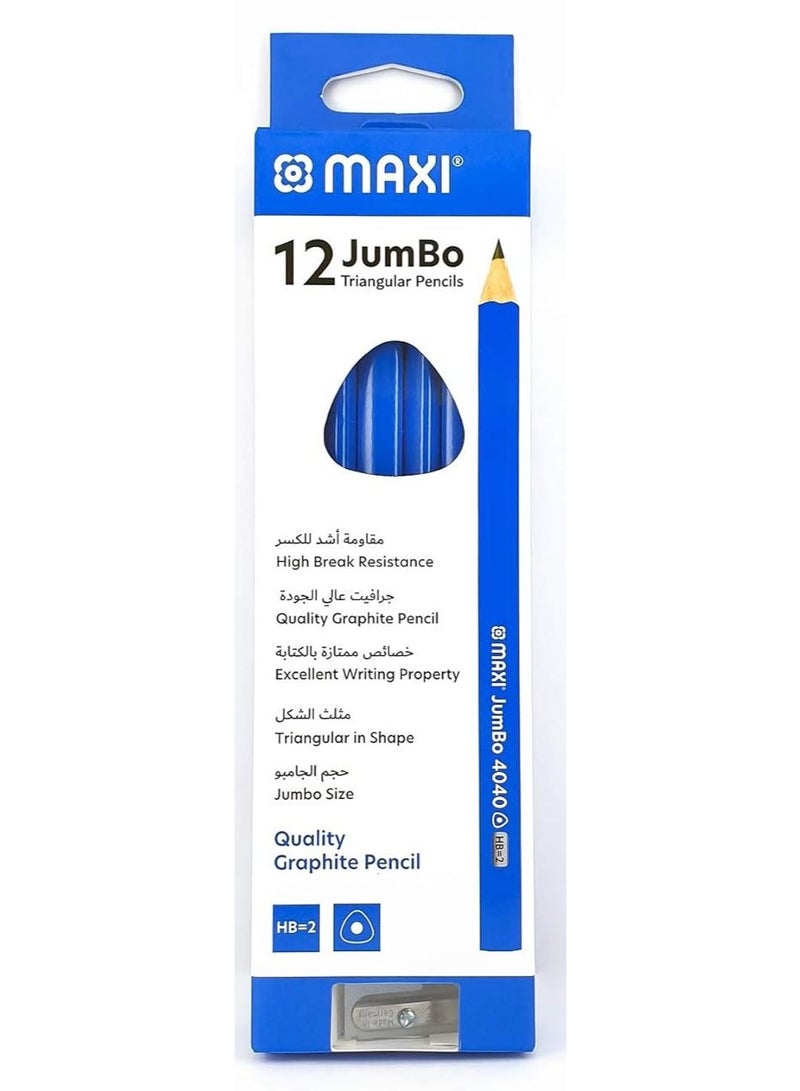 Maxi Jumbo Tri Graphite Pencil HB - Set of 12