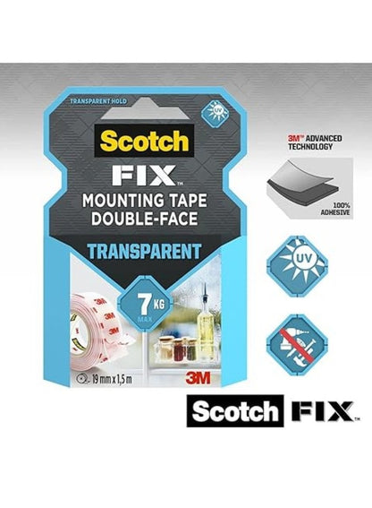 Scotch Mounting Transparent Tape 19MM X 1.5M
