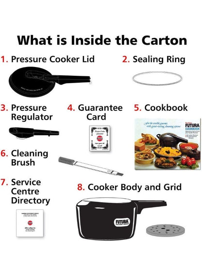 FUTURA Hard Anodised Pressure Cooker 3L