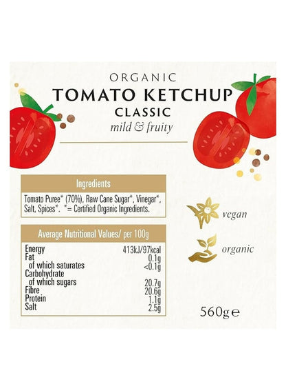 Biona Organic Tomato Ketchup Squeezy 560g