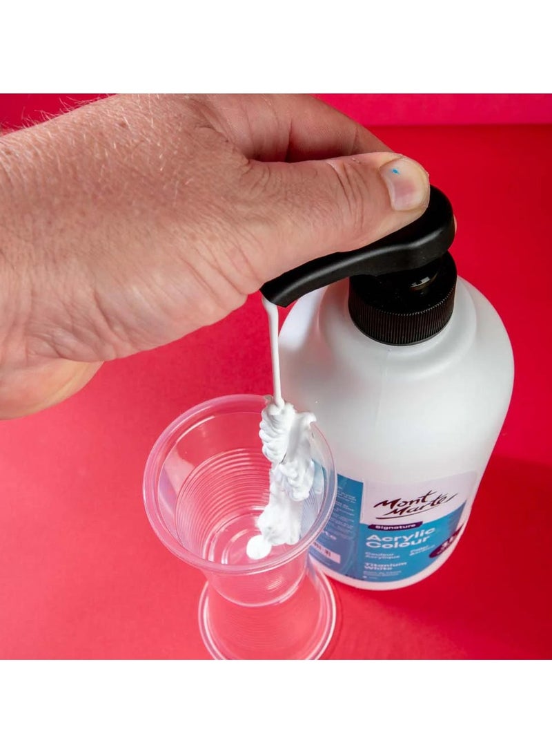Mont Marte Studio Acrylic Paint 1L Titanium White
