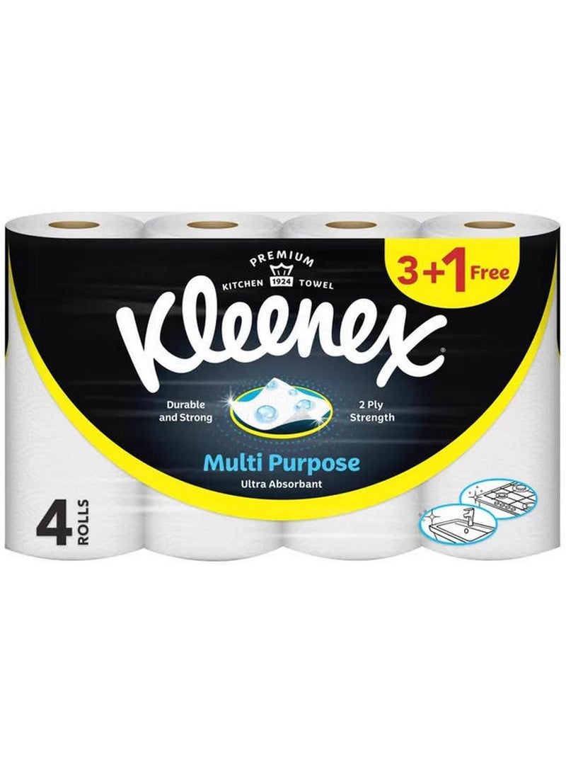 Kleenex Multi Purpose Kitchen Towels - 2 Ply, 4 Rolls