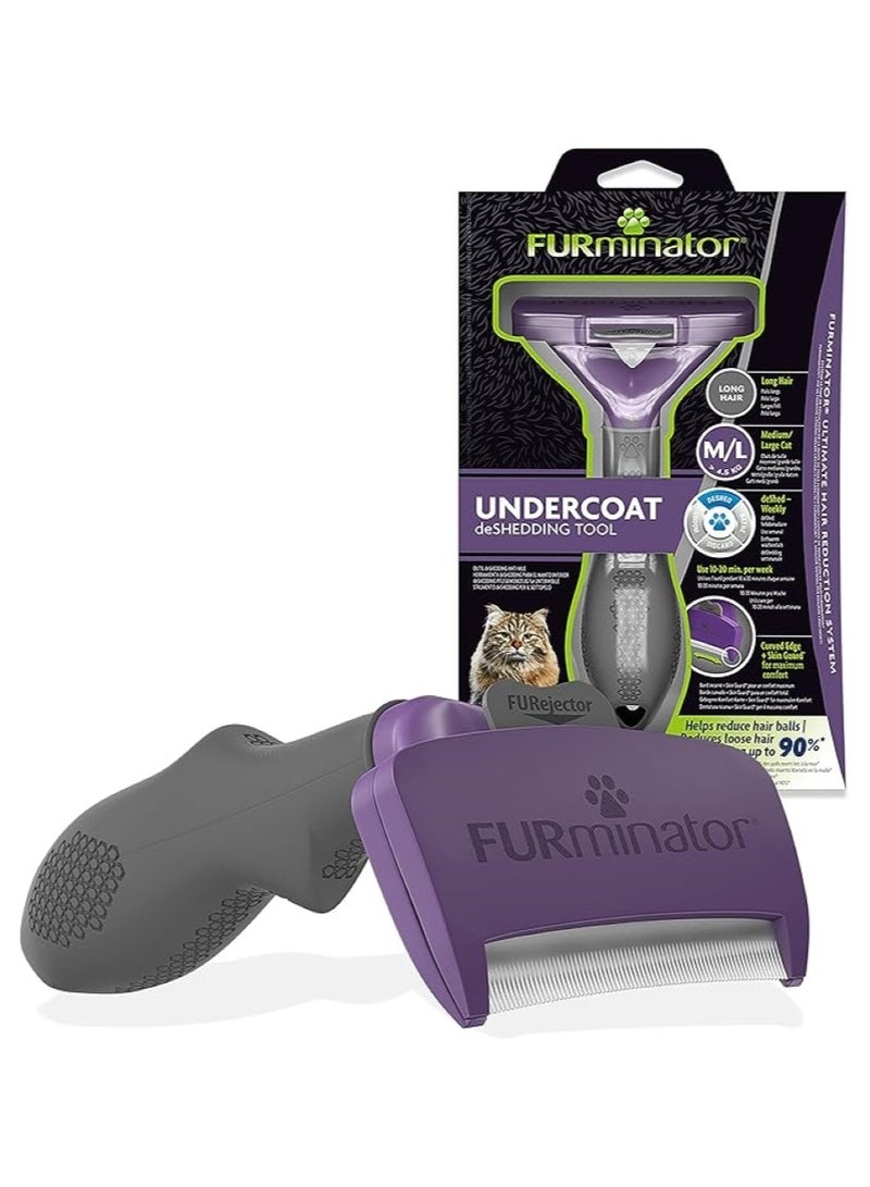 FURminator Cat Undercoat Deshedding Tool Long Hair
