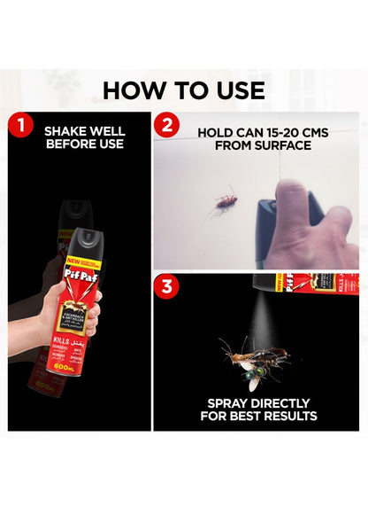 Pif Paf Cockroach and Ant Killer Spray 600ml