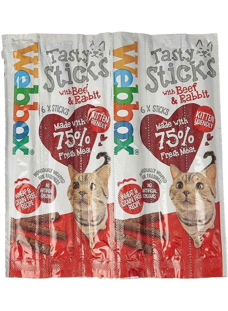 Webbox Cats Delight Tasty Sticks Beef & Rabbit